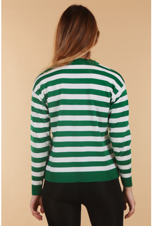 15776 Çizgili Triko Kazak
