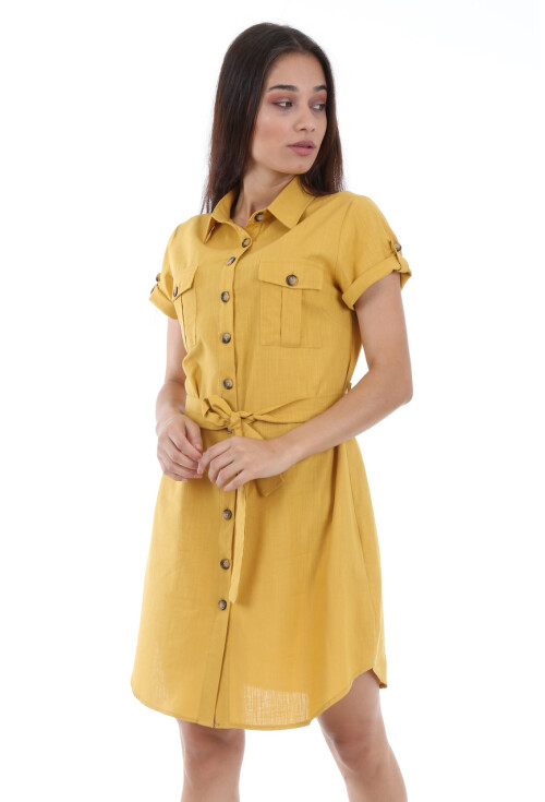 1674 Çift Cepli Bel Kuşak Tunik