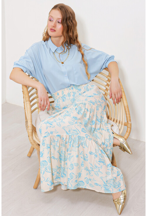 1898 Long Skirt With Pattern