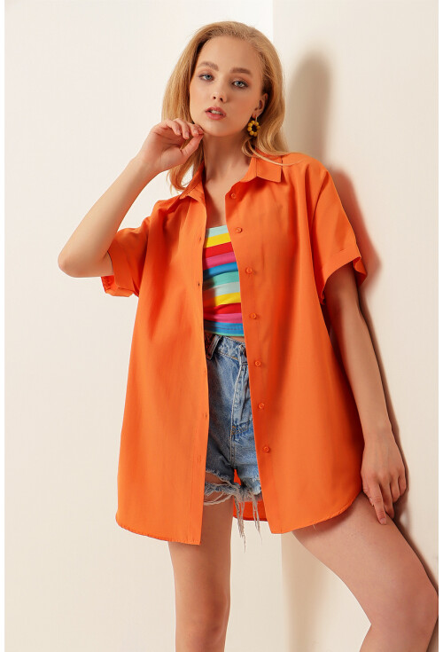 20120 Oversize Kısa Kollu Gömlek