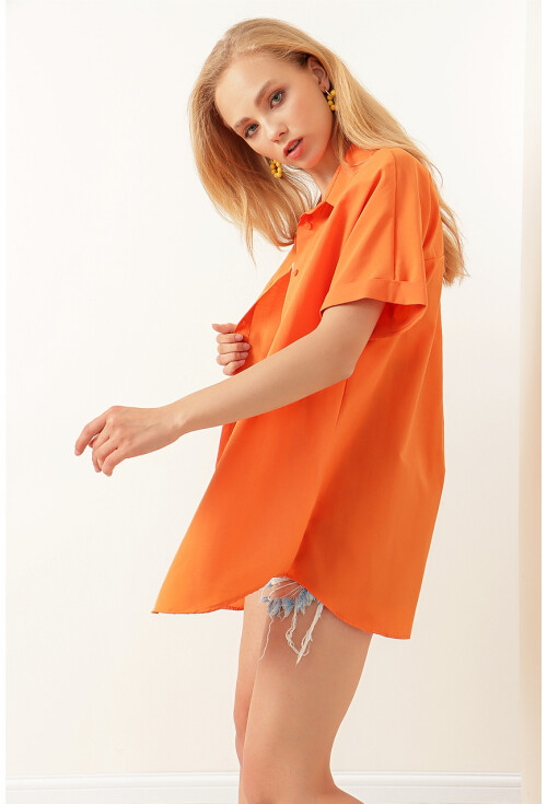 20120 Oversize Kısa Kollu Gömlek