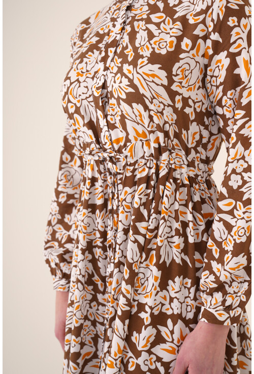 2144 Mandarin Collar Hijab Dress