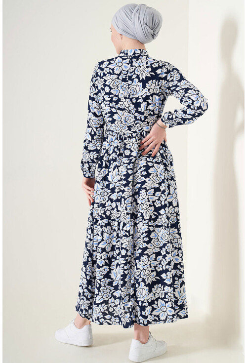 2144 Hakim Yaka Tesettür Elbise