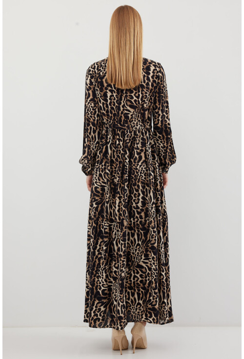 2144 Mandarin Collar Hijab Dress