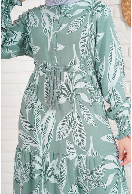 2145 Hijab Dress With Pattern