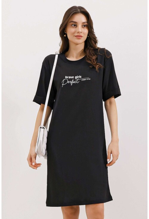 2452 Printed Oversized Knit Dress
