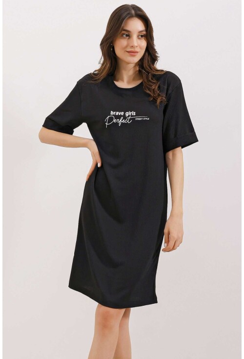 2452 Printed Oversized Knit Dress