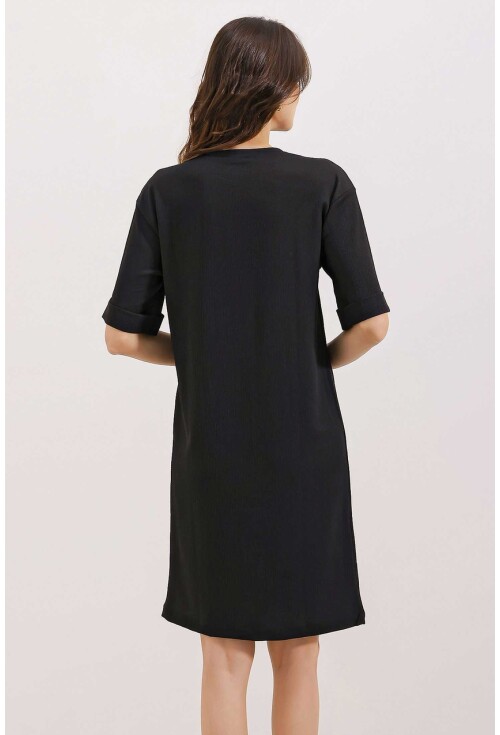 2452 Printed Oversized Knit Dress