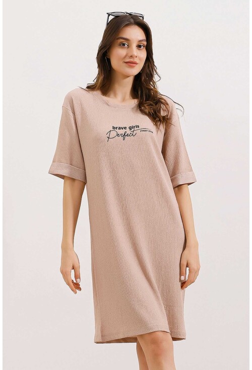 2452 Printed Oversized Knit Dress