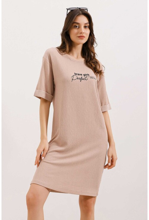 2452 Printed Oversized Knit Dress