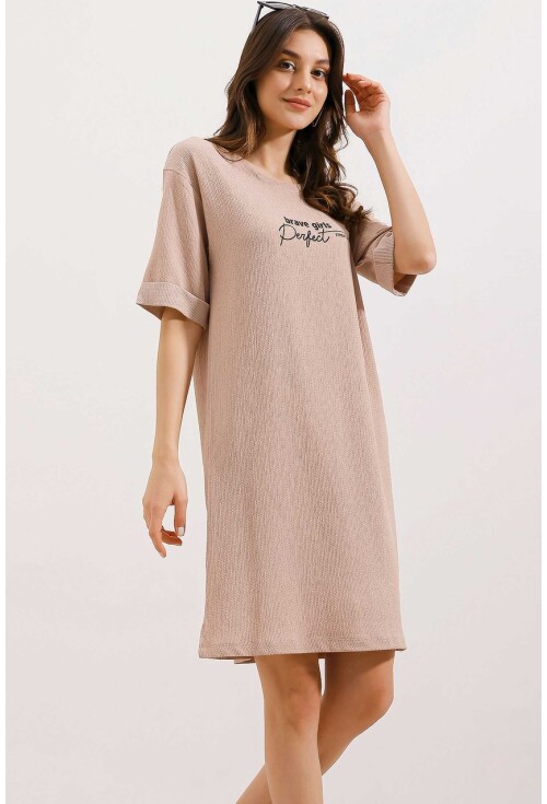 2452 Printed Oversized Knit Dress