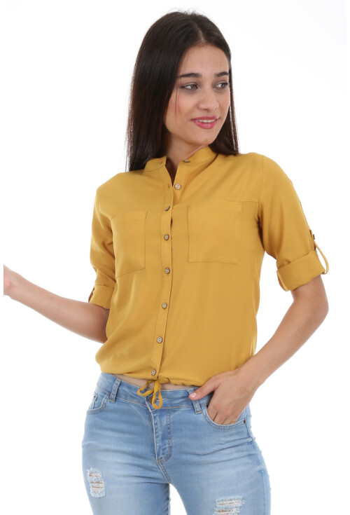 3619 Önü Bağcıklı Gömlek