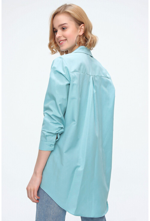 3879 Oversize Cepli Gömlek