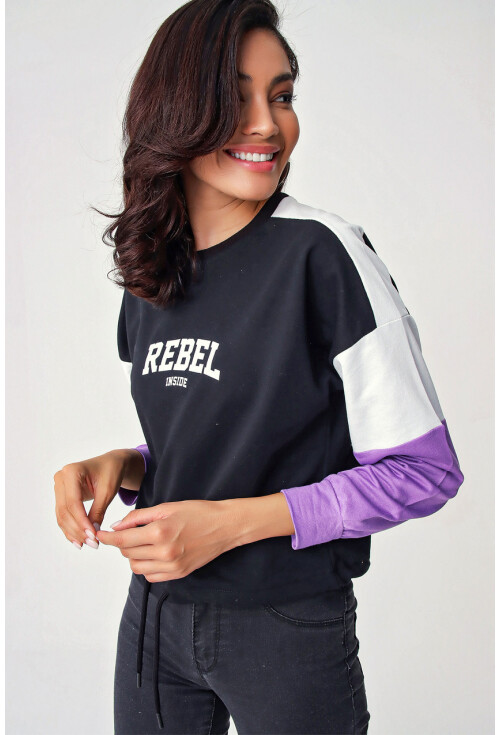 4241 Rebel Baskılı Sweat