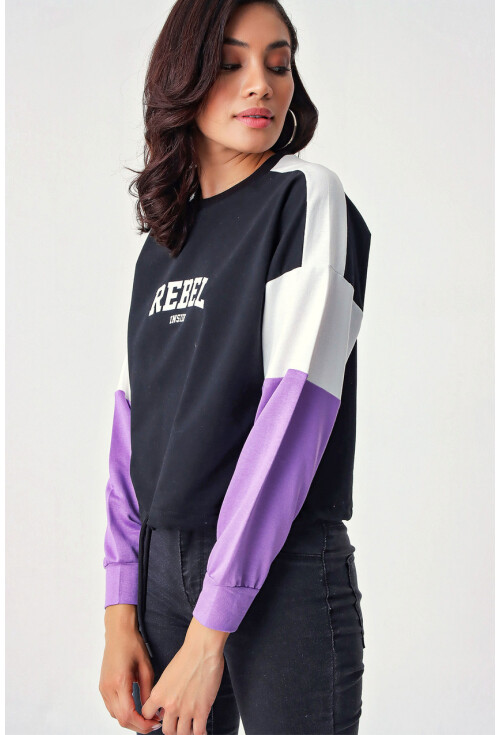 4241 Rebel Baskılı Sweat
