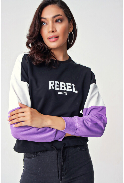 4241 Rebel Baskılı Sweat