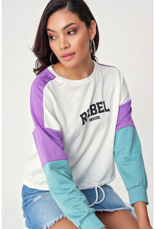 4241 Rebel Baskılı Sweat