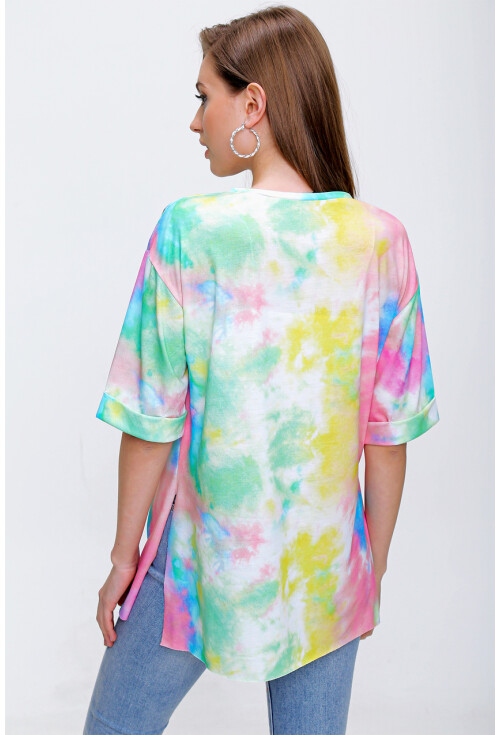 4288 Batik Desen Oversize T-Shirt
