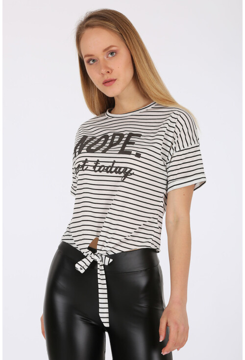 4291 Nope Baskılı T-Shirt