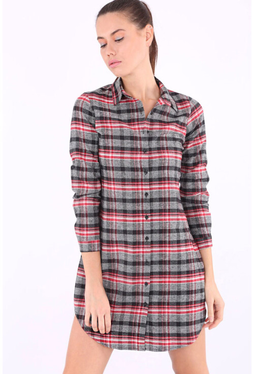 5681 Ekose Desenli Tunik