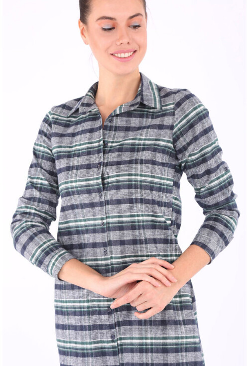 5681 Ekose Desenli Tunik