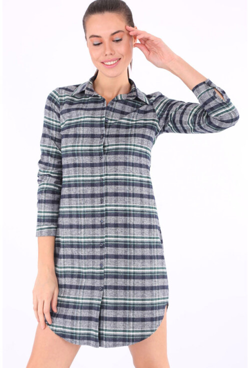 5681 Ekose Desenli Tunik