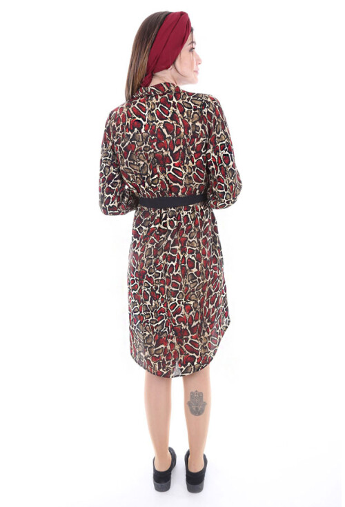 5688 Bel Kuşak Desenli Tunik