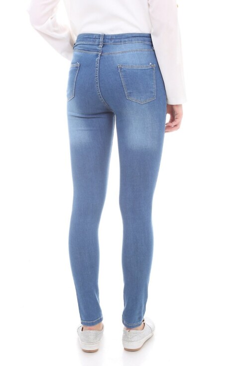 6387 Yırtıklı Dar Paça Kot Pantolon