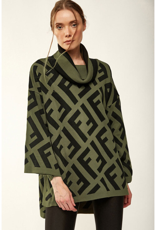 15719 Balıkçı Yaka Triko Kazak