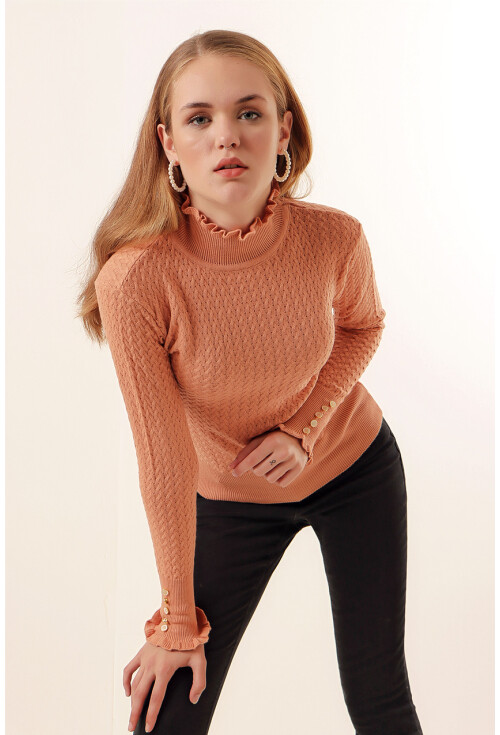 15786 Turtleneck Sweater With Buttons