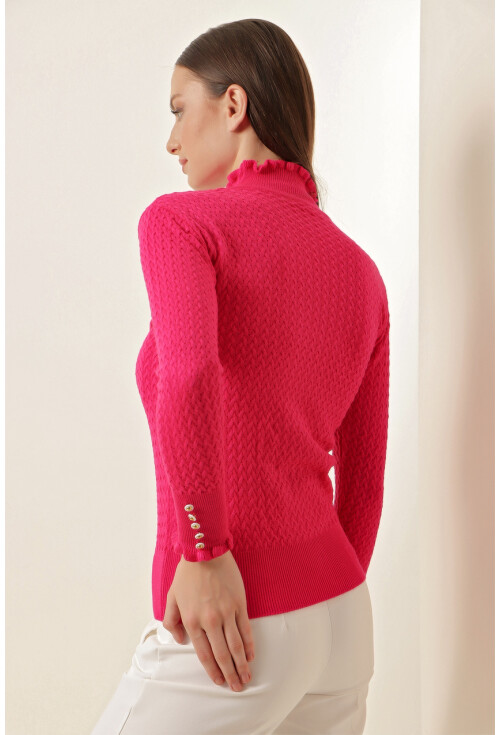 15786 Turtleneck Sweater With Buttons