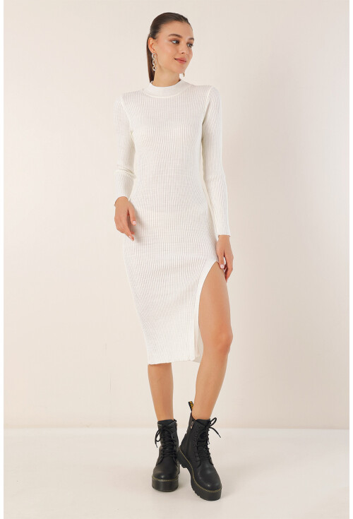 15828 Knit Dress With Slit