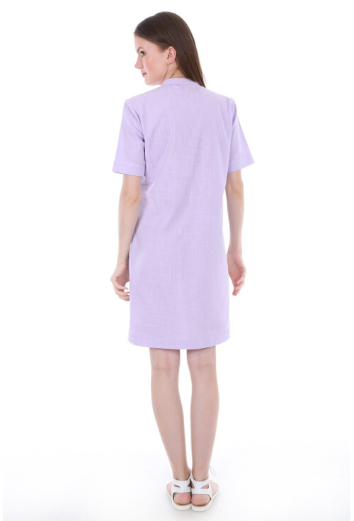 1665 Cepli Düğme Detaylı Elbise