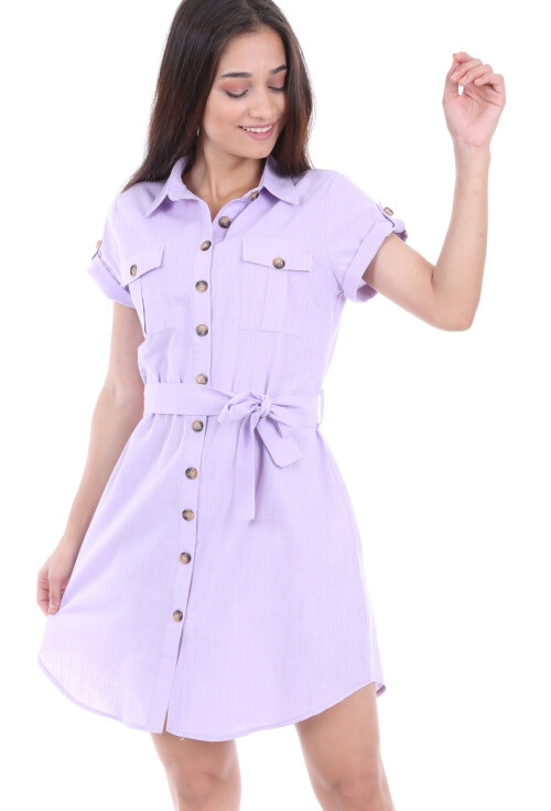 1674 Çift Cepli Bel Kuşak Tunik