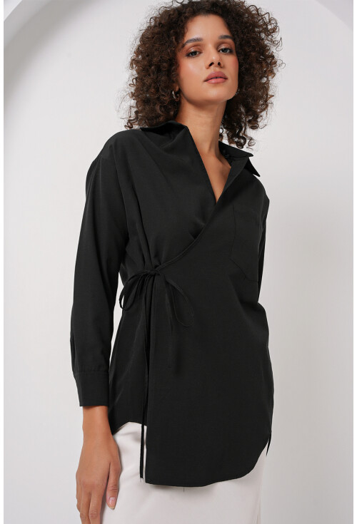 20271 Uzun Kruvaze Gömlek