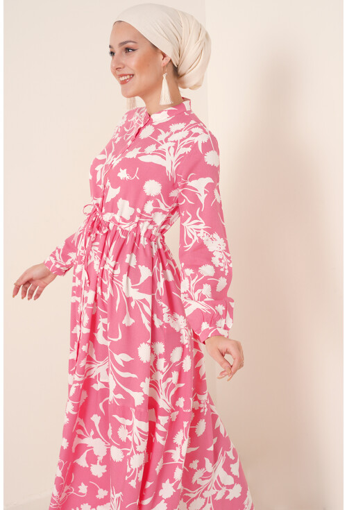 2144 Mandarin Collar Hijab Dress