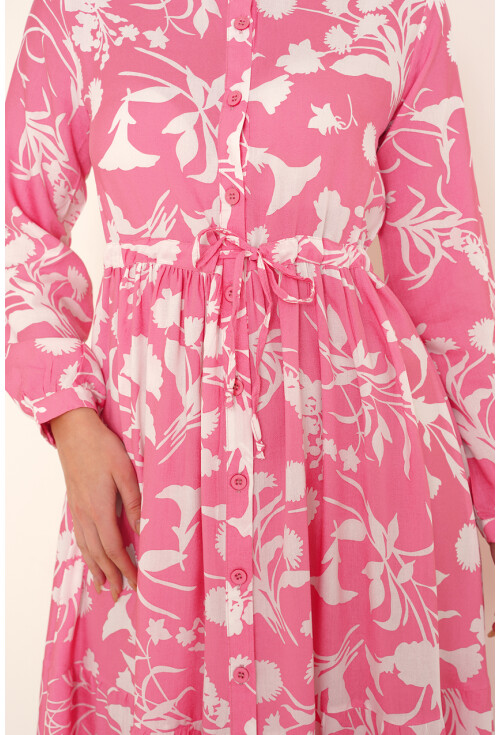 2144 Mandarin Collar Hijab Dress