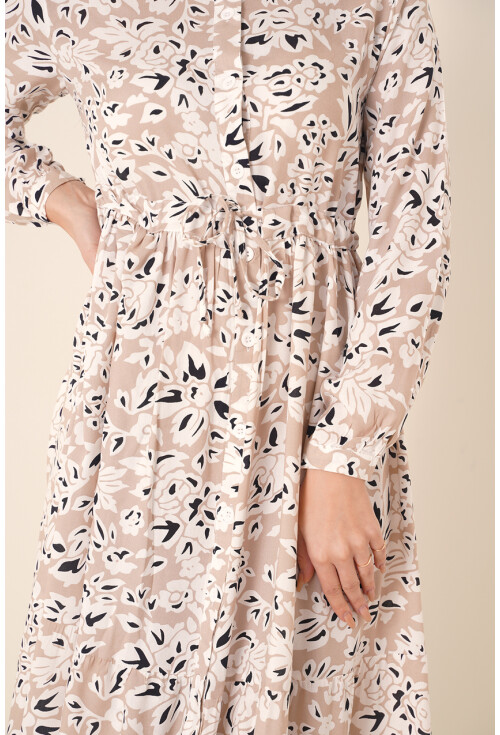 2144 Hakim Yaka Tesettür Elbise