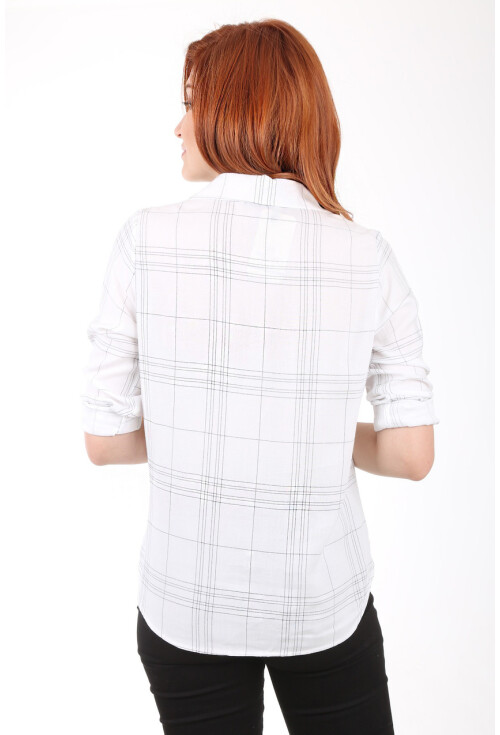 3617 Single Pocket Tie-Front Shirt