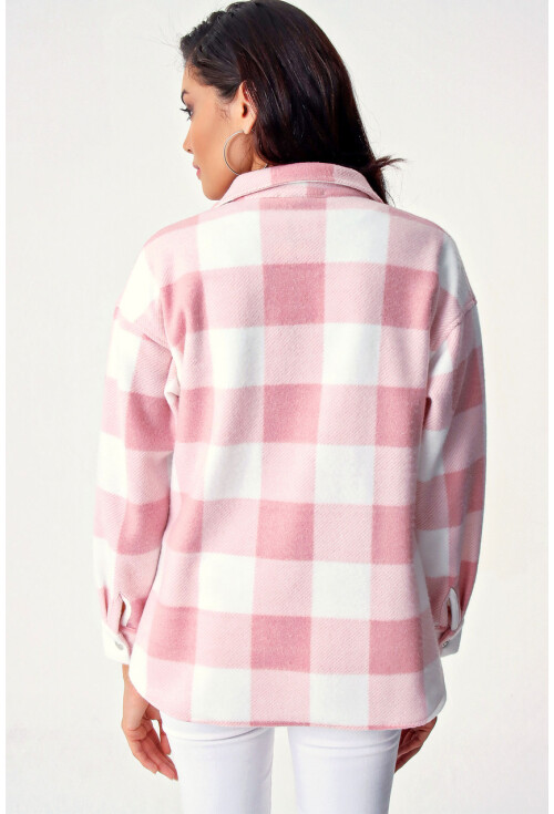 3862 Ekose Desen Oversize Gömlek