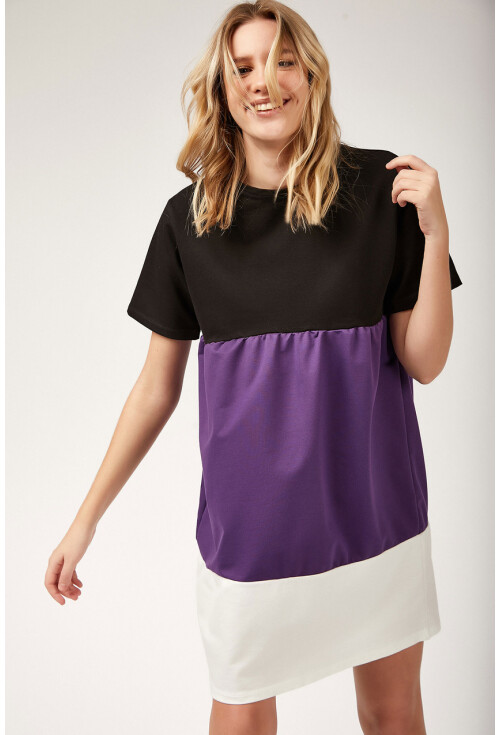 4142 Ruched Colorful Tunic