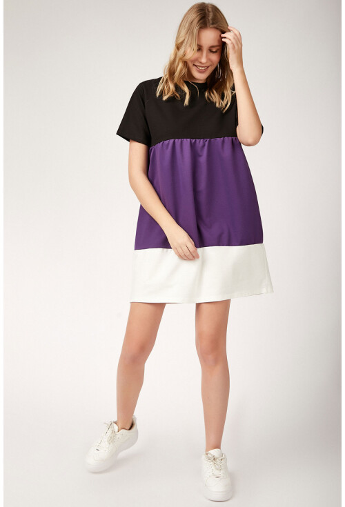 4142 Ruched Colorful Tunic