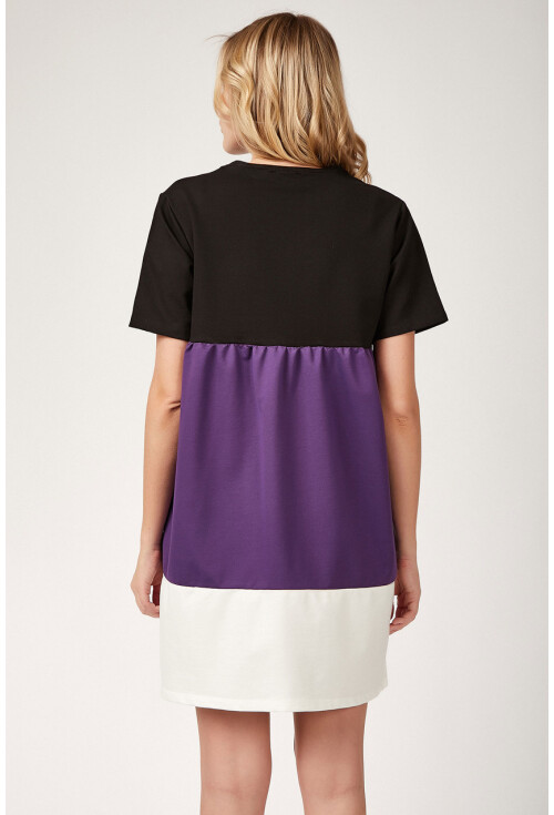 4142 Ruched Colorful Tunic