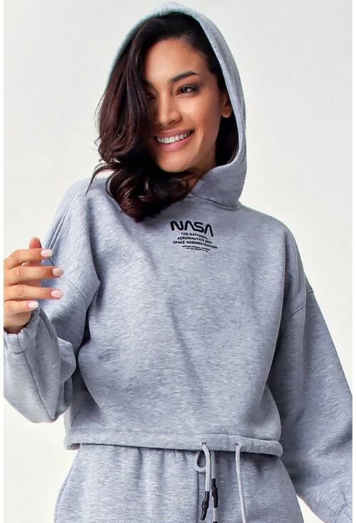 553130 Nasa Baskılı Crop Sweat