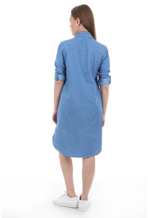 5734 Pul Detaylı Kot Tunik