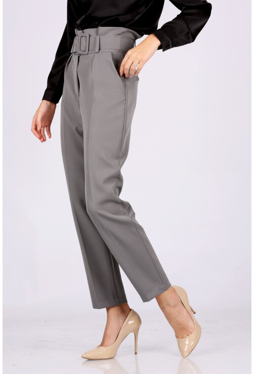 6464 Beli Kemerli Pantolon