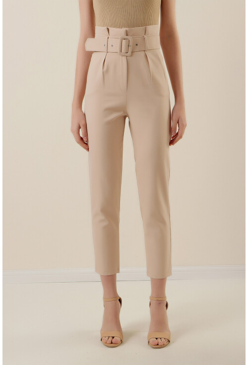 6464 Beli Kemerli Pantolon
