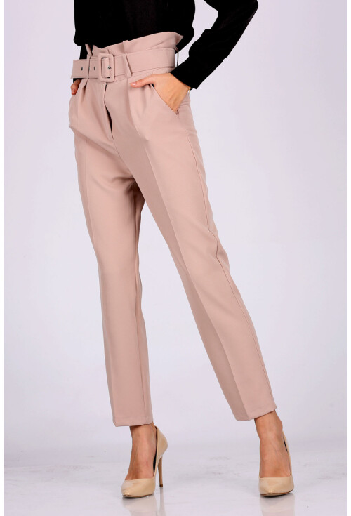 6464 Beli Kemerli Pantolon