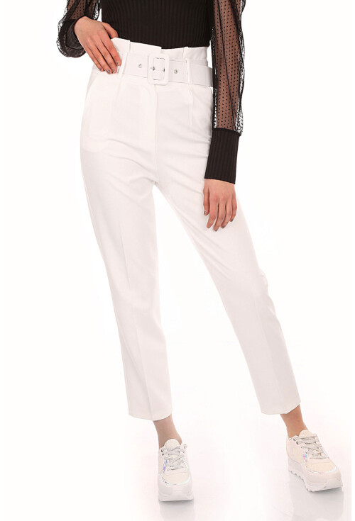 6464 Beli Kemerli Pantolon