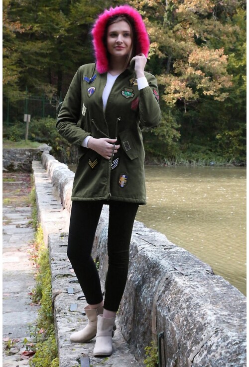 9012 Armalı Peluşlu Kaban